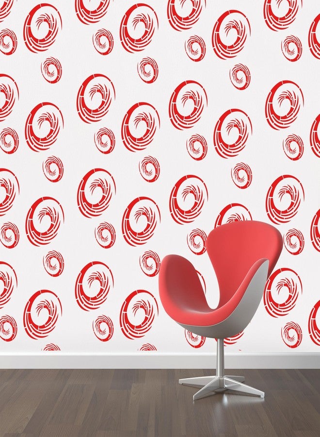 StenCart Stencil for Wall Painting Home Wind Swirl Reusable Wall Stencil Design for Wall Decoration(16inch x 24inch)-DIY Reusable Design Suitable for Home & Office (Pack of 1) - Image 1